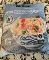 Arroz 3 delicias con marisco