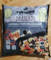 Braseado Verduras con Pollo Asado