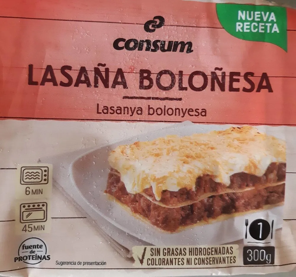 Lasaña boloñesa