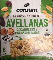 Barritas de muesli avellanas