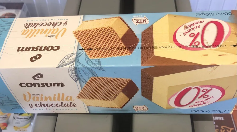 Helado vainilla y chocolate 0%