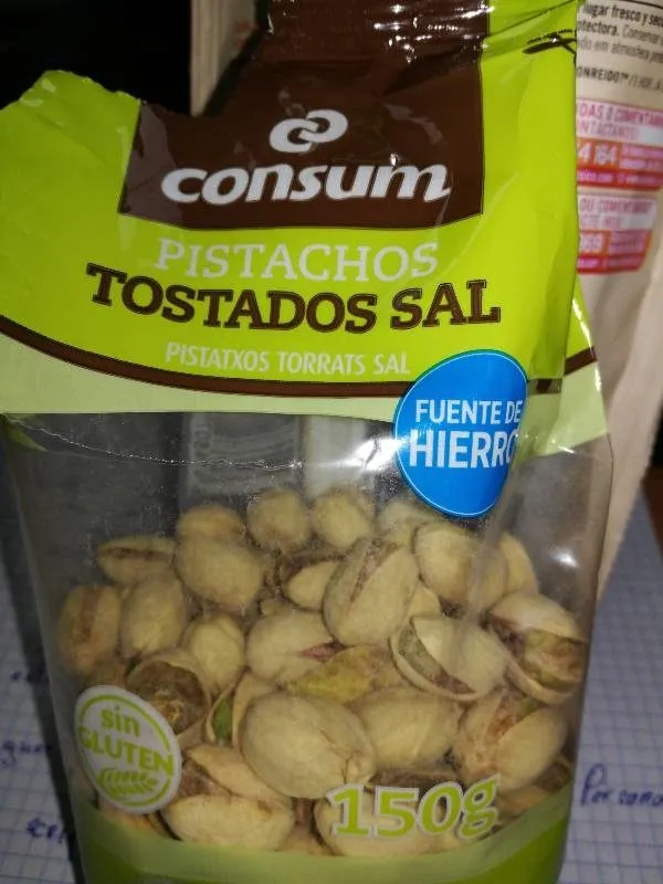 Pistachos tostados sal consum
