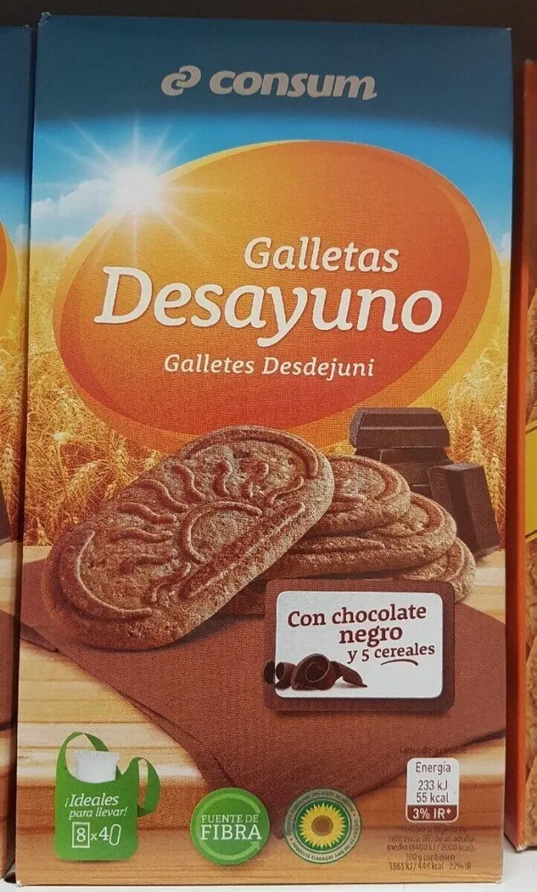 Galletas desayuno chocolate & 5 cereales