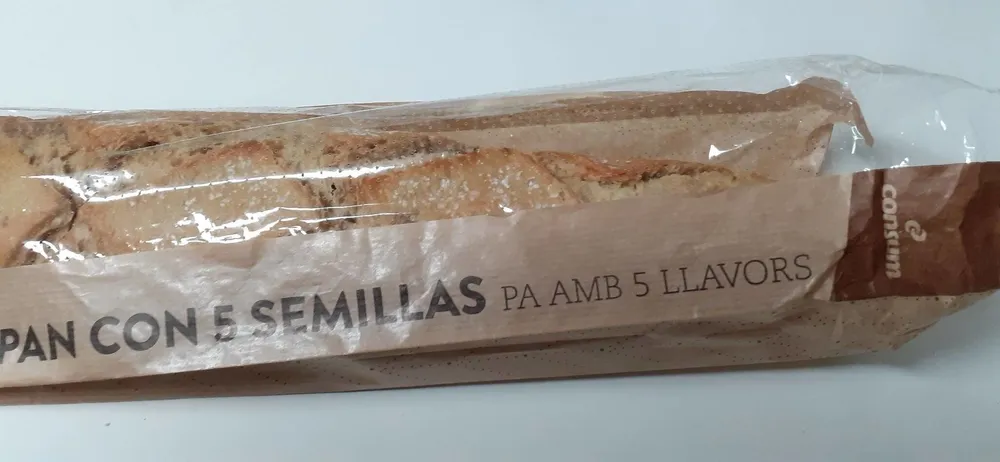 Pan con 5 semillas
