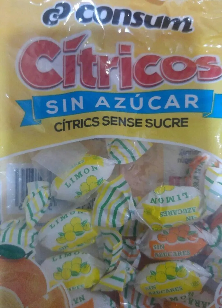 Caramelos cítricos sin azúcar