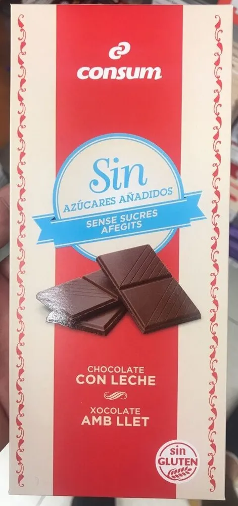 Chocolate con leche sin azúcares añadidos