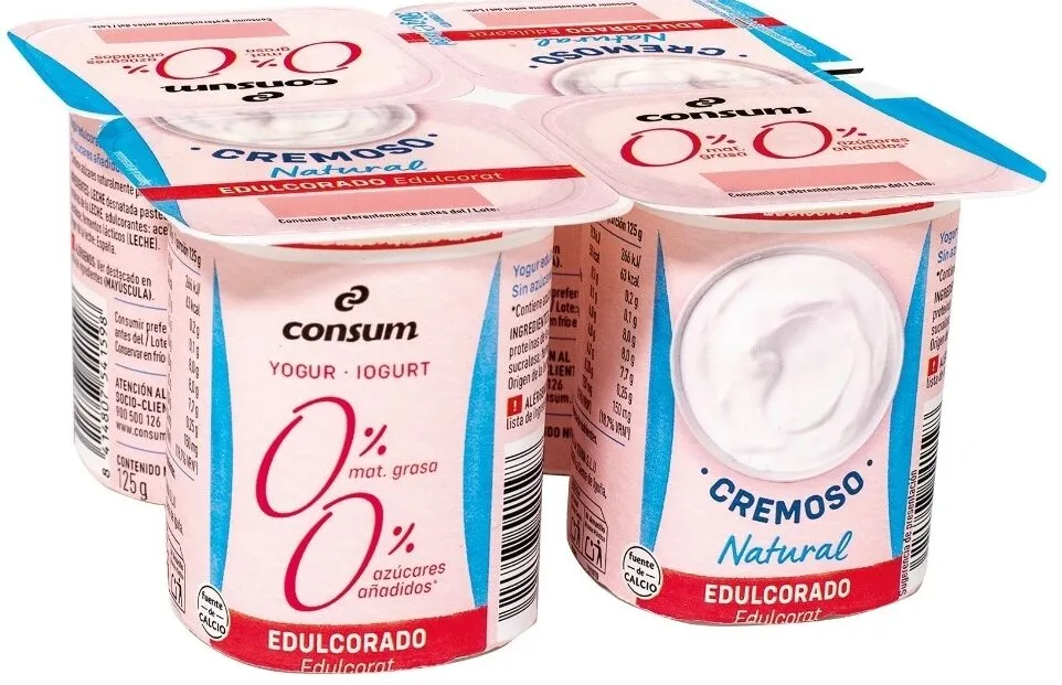 Yogur cremoso natural edulcorado