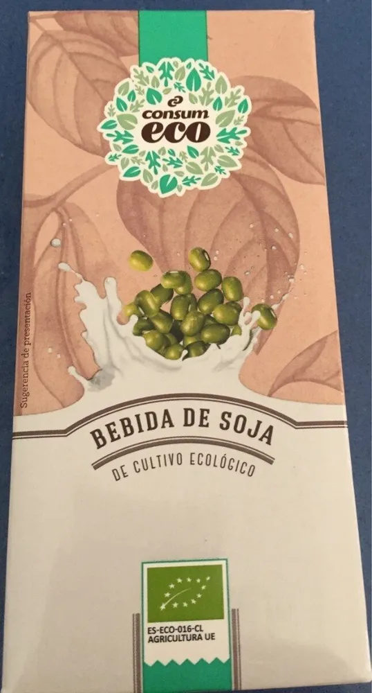 Bebida de soja de cultivo ecologico