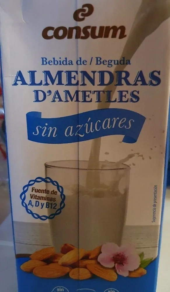 Bebida de almendras 0% azúcares