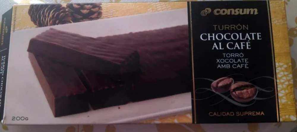 Turrón praliné de café