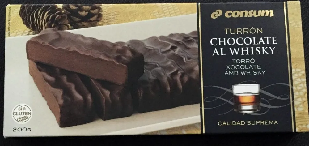 Turrón de chocolate al whisky