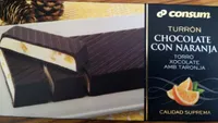 Turrón praliné con naranja