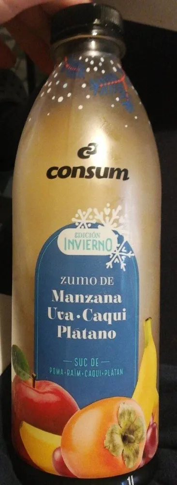 Zumo de manzana, uva, caqui, plátano