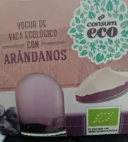 Yogur de vaca ecológico con arándanos