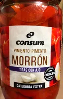 Pimiento morrón en tiras con ajo