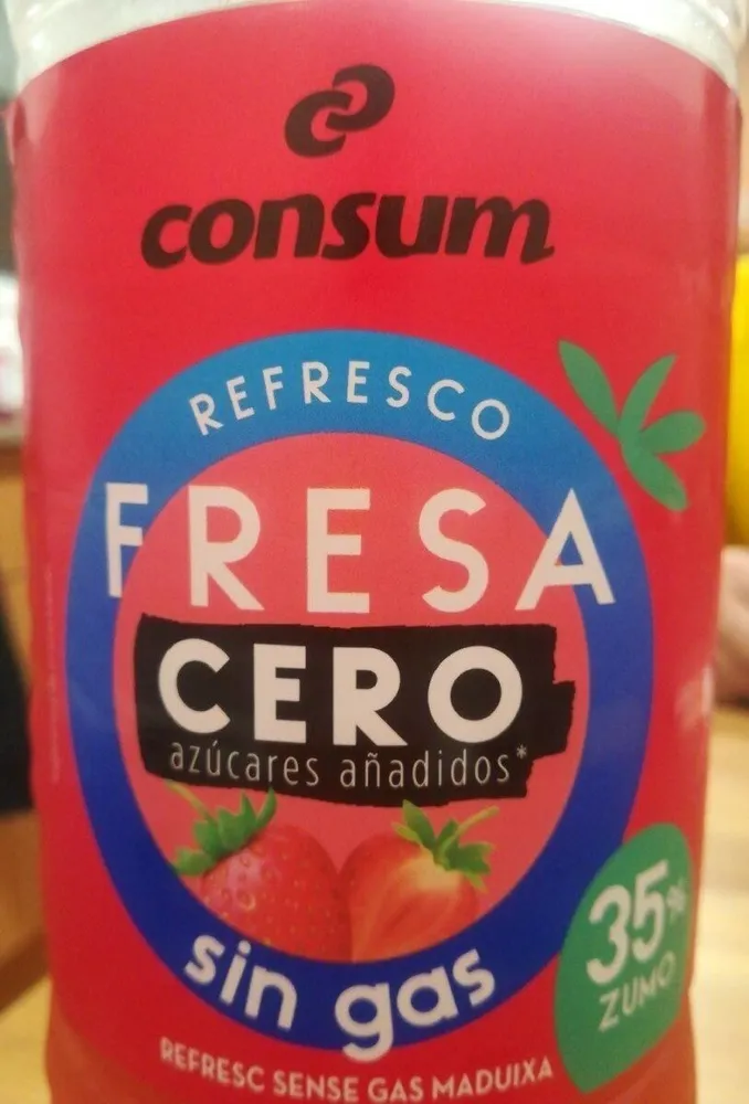Refresco Fresa Cero sin gas