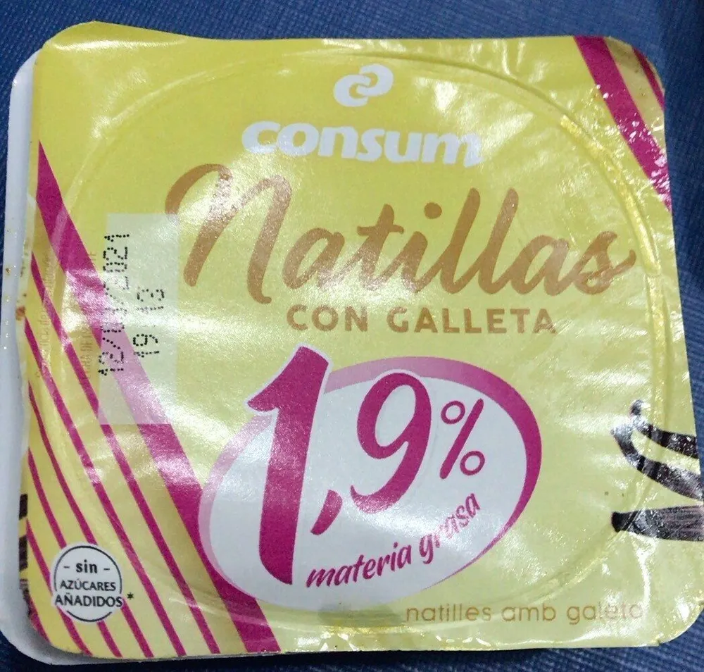 Natilla con galleta