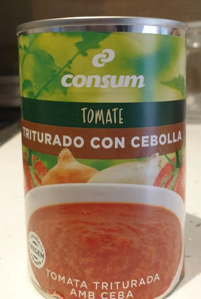 Tomate triturado con cebolla
