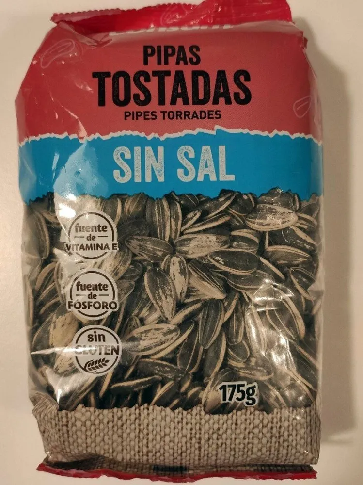 Pipas tostadas sin sal