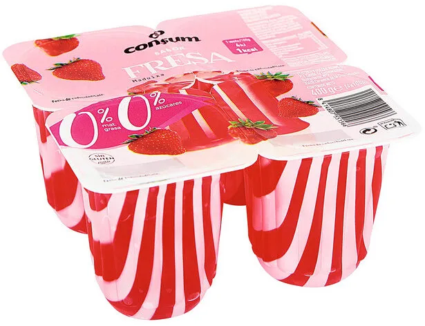 Gelatina fresa 0%