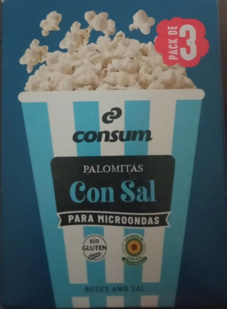 Palomitas con sal para microondas
