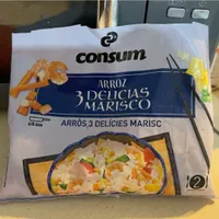 Arroz 3 delicias con marisco