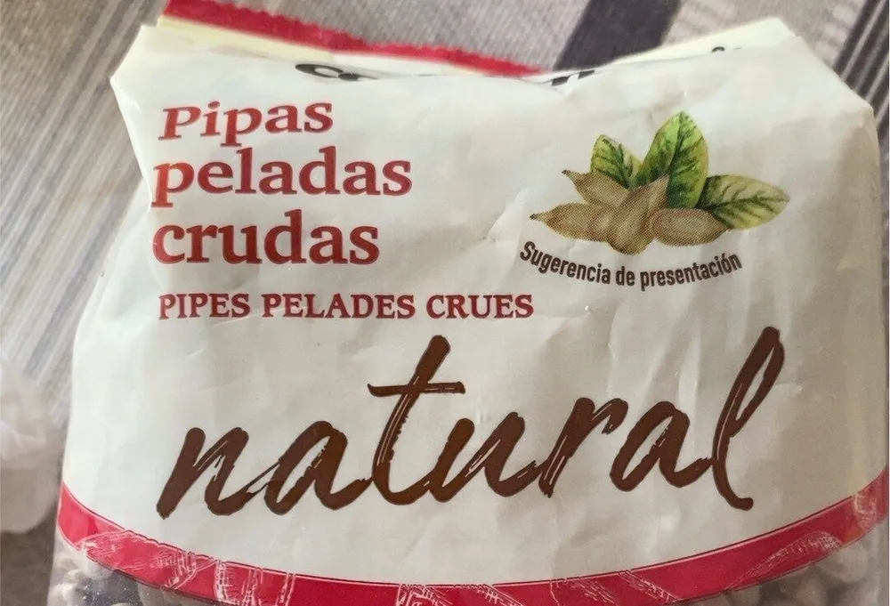 Pipas peladas crudas natural