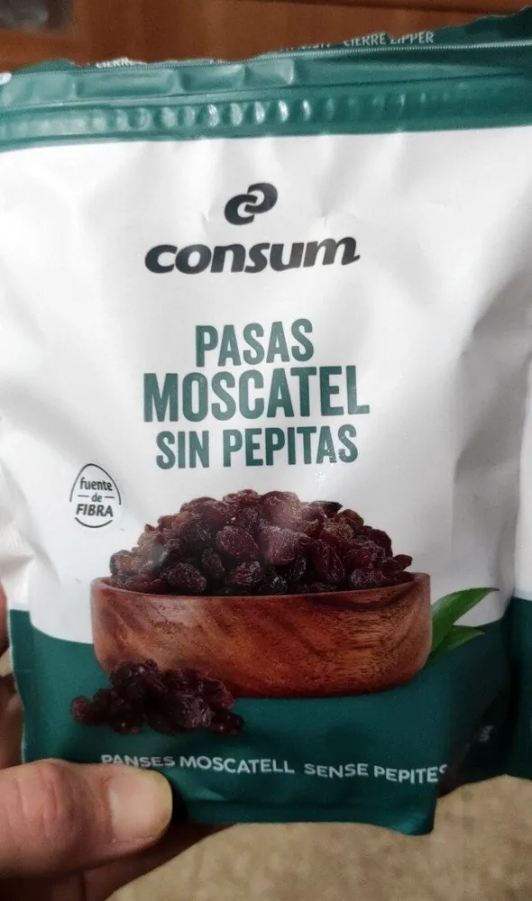 Pasas moscatel sin pepitas