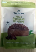 Pasas sultanas sin pepitas