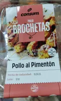 Brochetas pollo al pimienton