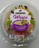 Wraps de pollo, gouda y cheddar