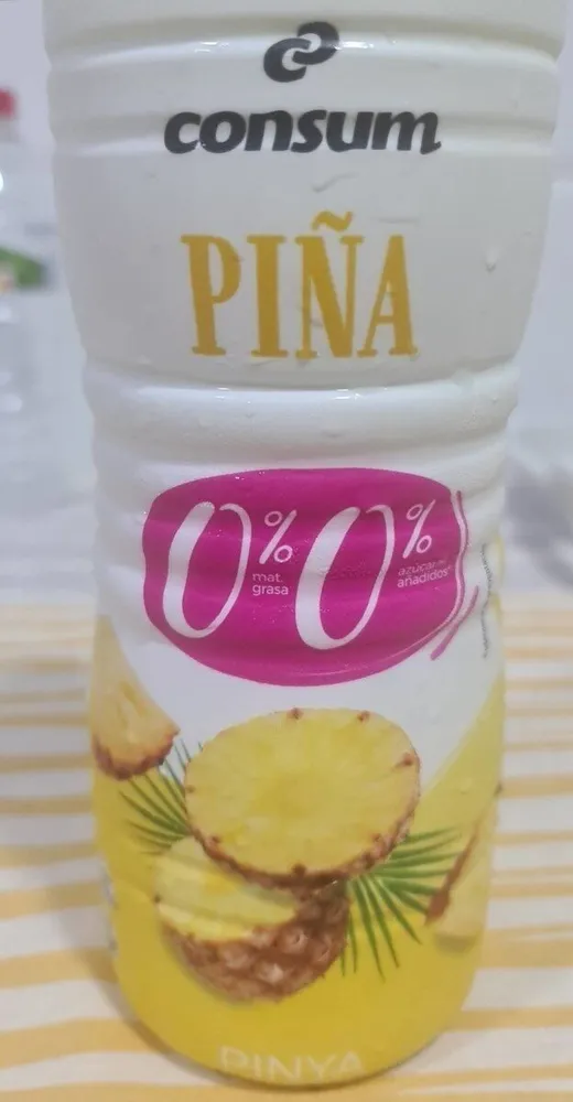 Yogur líquido desnatado piña