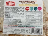 Pechuga de pollo asada topping