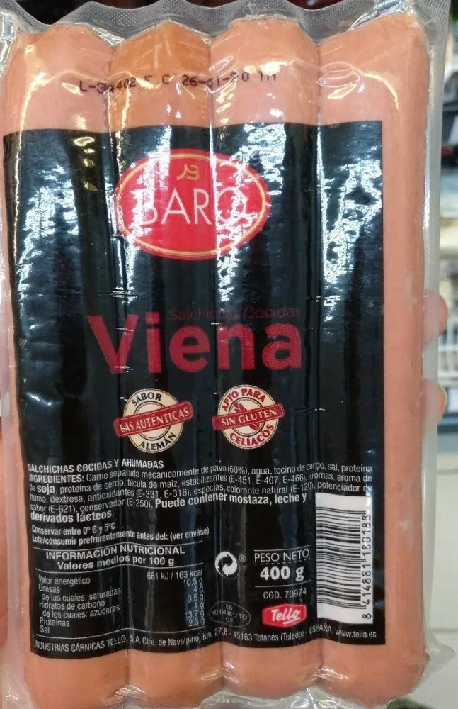 Salchichas Cocidas y Ahumadas