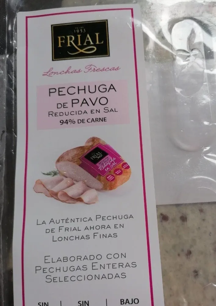 Pechuga de pavo reducida en sal