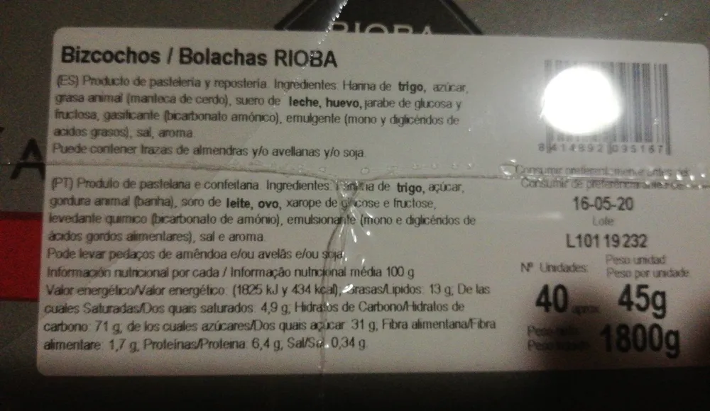 Bizcochos anis