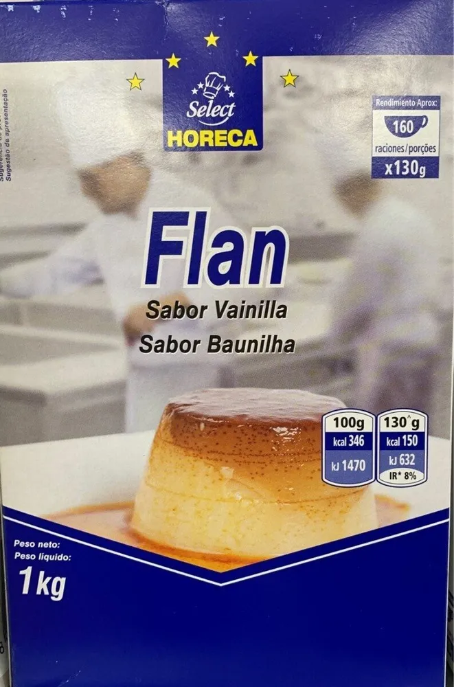 Flan sabor vainilla