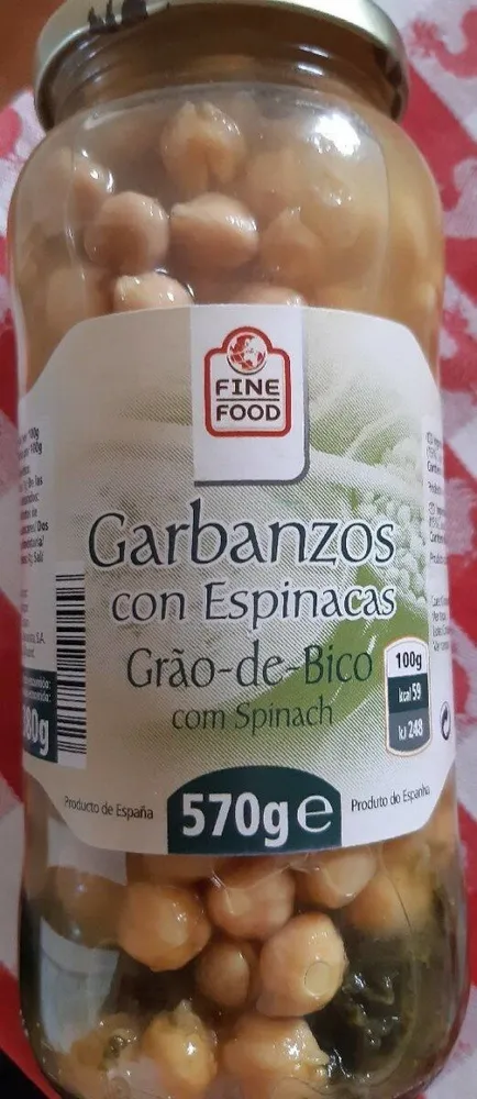 Garbanzos con espinacas