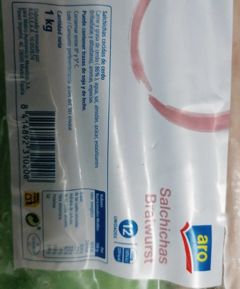 Salchichas bratwurst