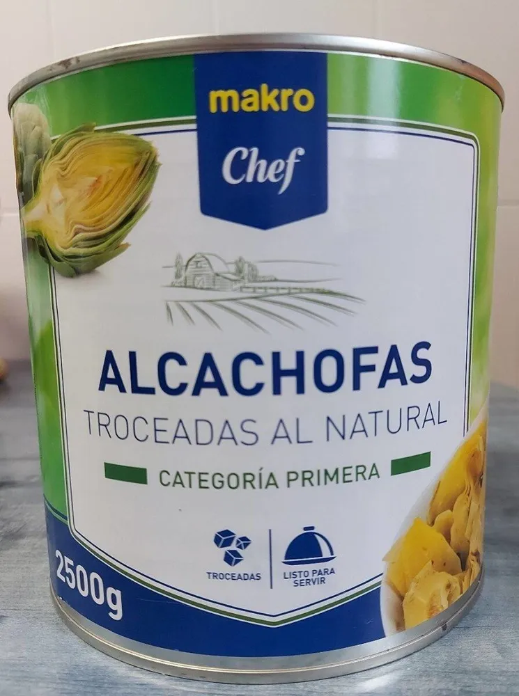 Alcachofas troceadas al natural