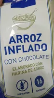 Arroz inflado con chocolate