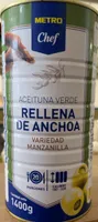 ACEITUNA VERDE RELLENA DE ANCHOA VARIEDAD MANZANILLA