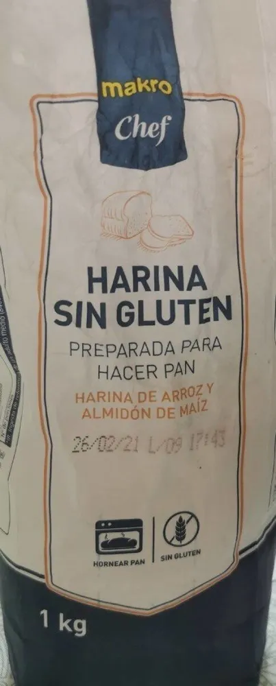 Harina sin gluten