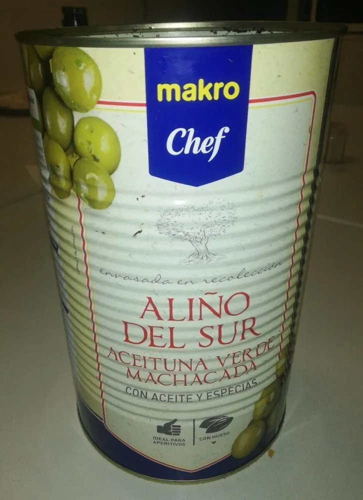 Aceituna verde machacada