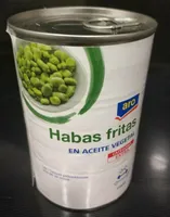 Habas fritas en aceite vegetal