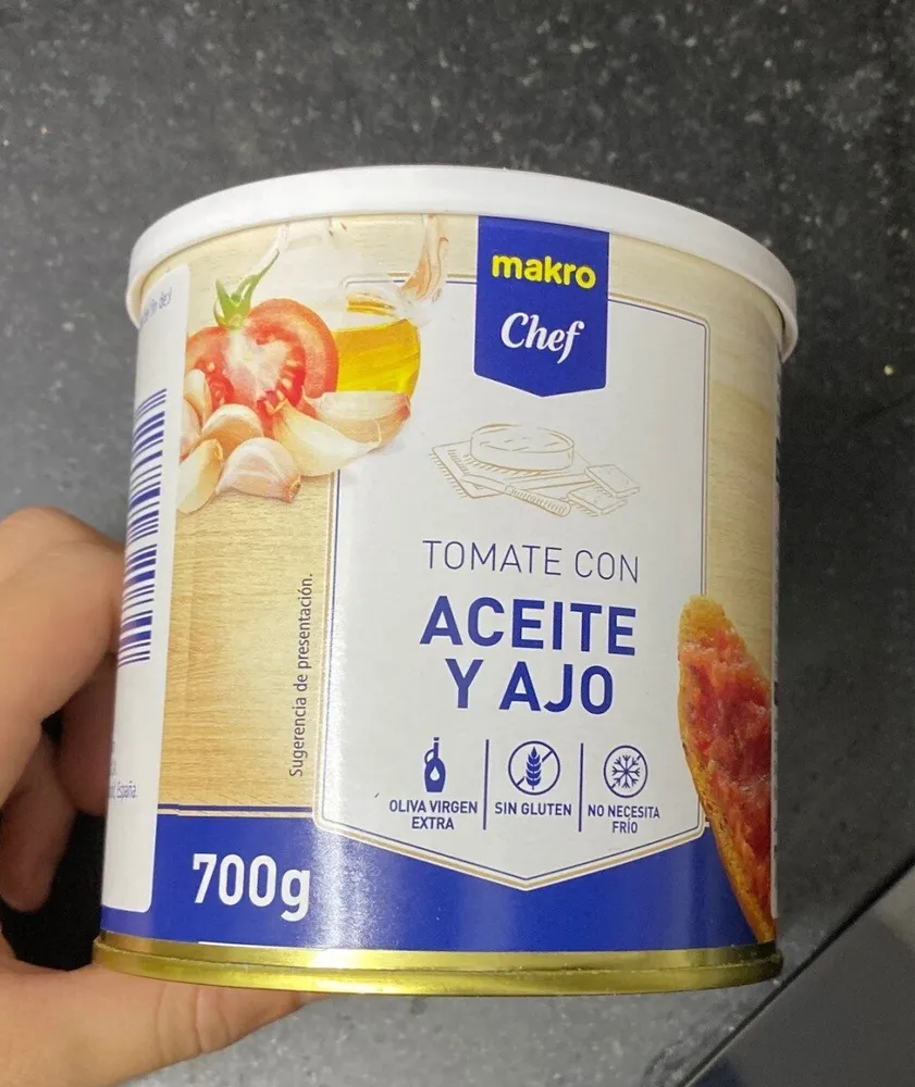 Tomate con aceite y ajo