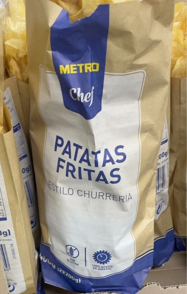 Patatas fritas estilo churreria