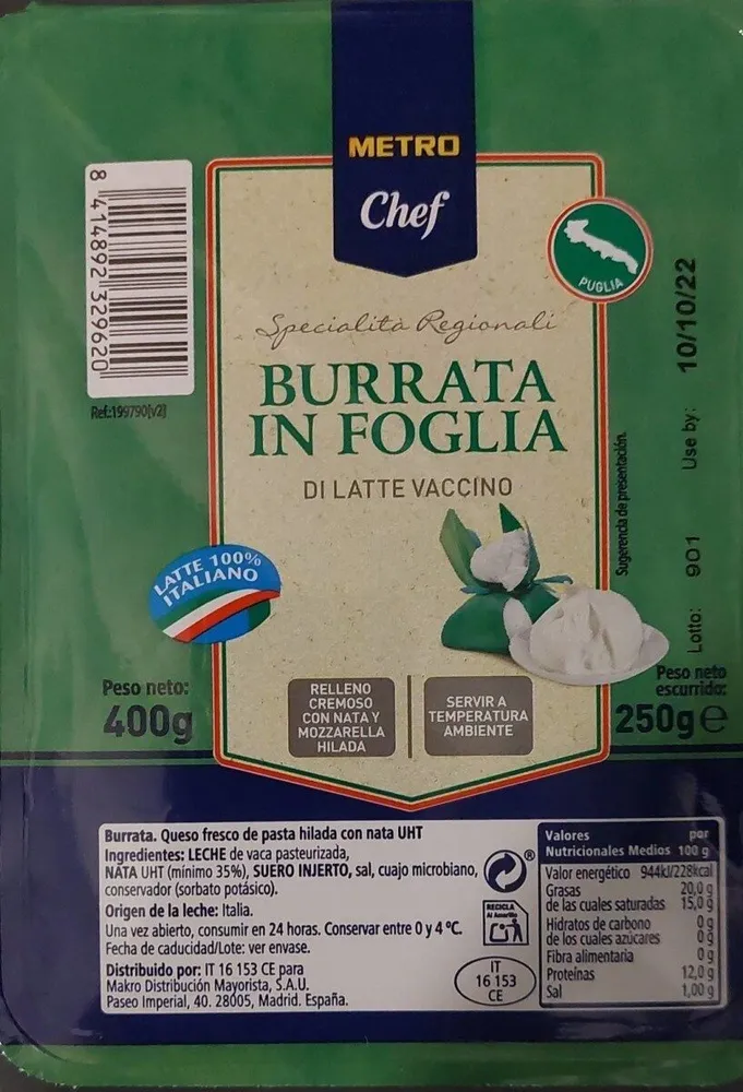 Burrata in foglia