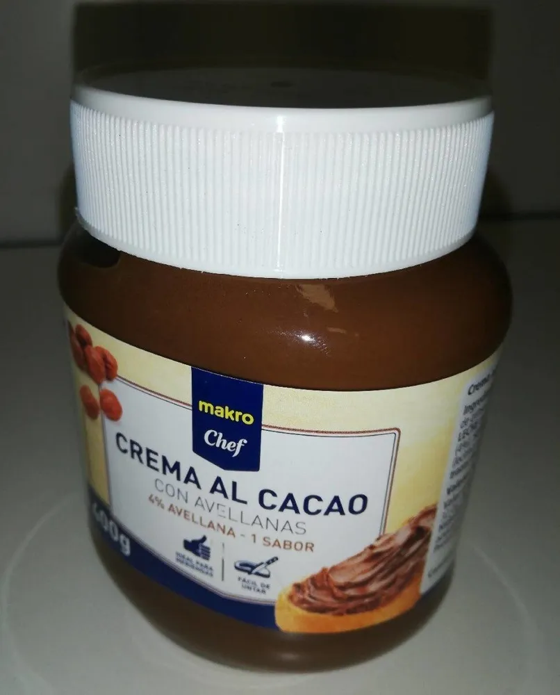 Crema cacao y avellanas