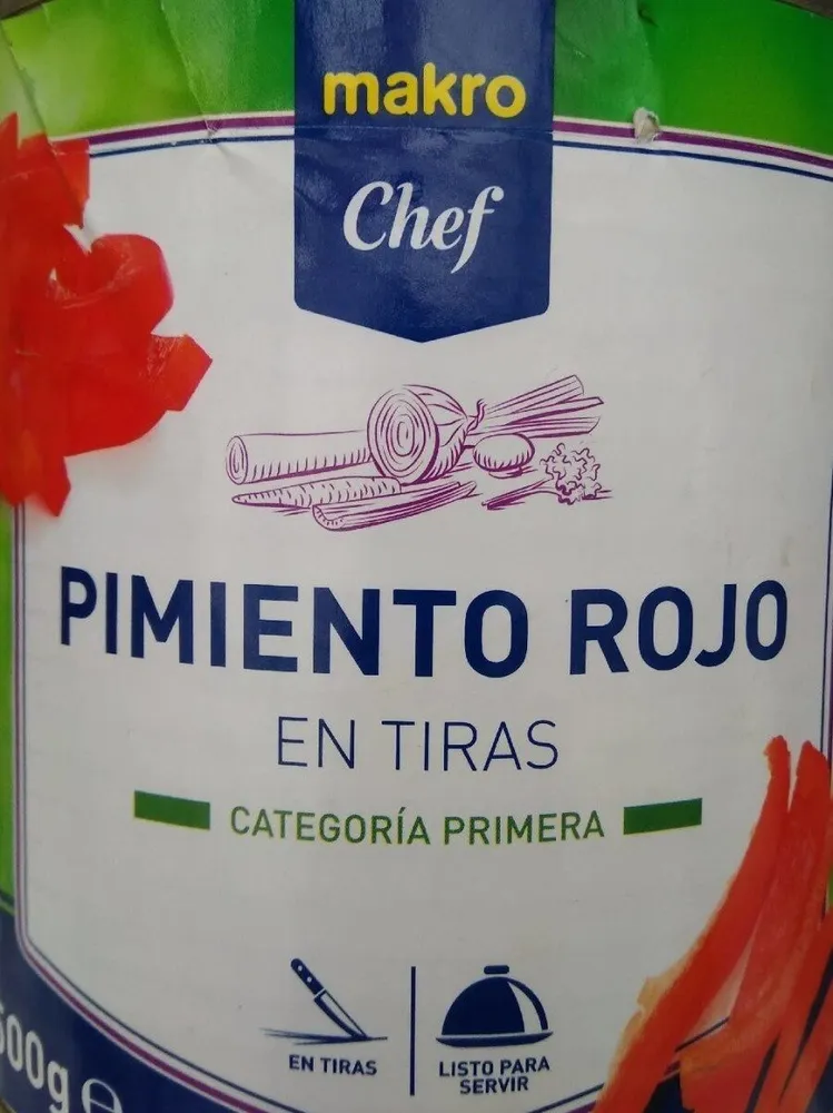 Pimiento rojo en tiras